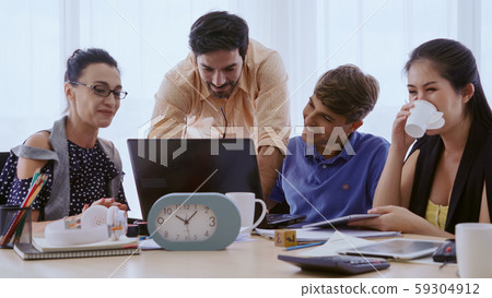 Group meeting of creative business people office. Group meeting of creative business people office. 59304912