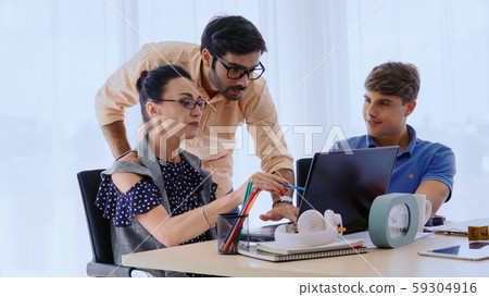 Group meeting of creative business people office. Group meeting of creative business people office. 59304916