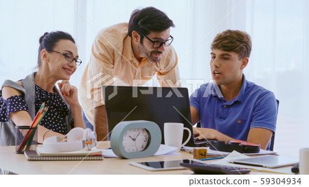 Group meeting of creative business people office. Group meeting of creative business people office. 59304934