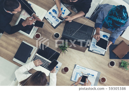 Business People in Group Meeting at Office Room. Business People in Group Meeting at Office Room. 59305386