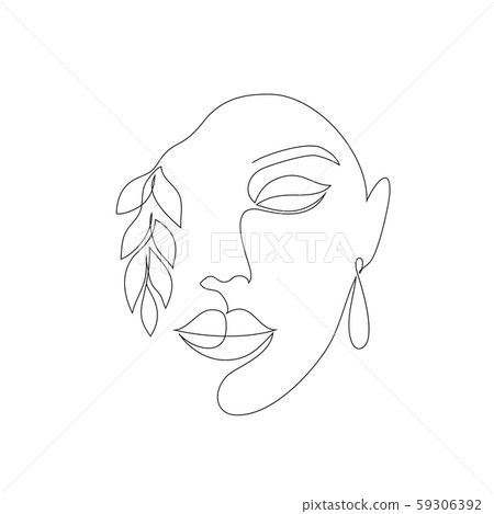 minimal woman face minimal woman face 59306392