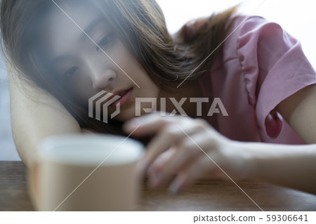 Lady waking up Lady waking up 59306641