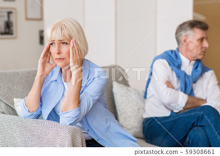 Divorce and separation. Senior couple having problems in relationships Divorce and separation. Senior couple having problems in relationships 59308661