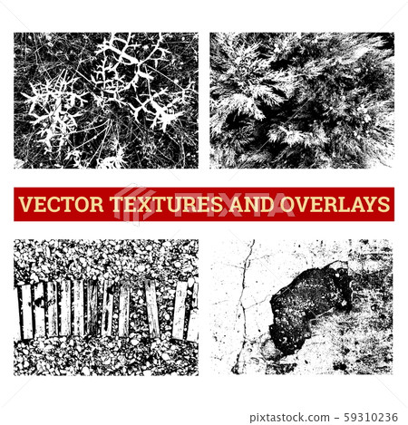 Abstract halftone vector illustration. Grunge textures and overlays for background and design. 59310236