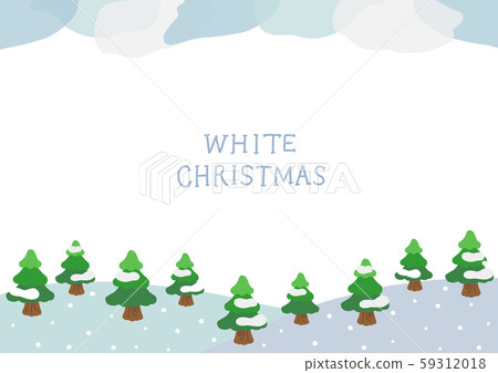 Christmas fir tree snow scene 59312018
