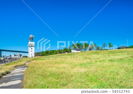 Scenery of Wakasu Seaside Park in Tokyo 59312743