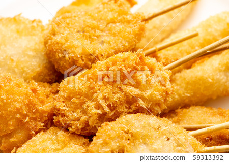 Assorted salmon cutlet (fried salmon). Assorted salmon cutlet (fried salmon). 59313392