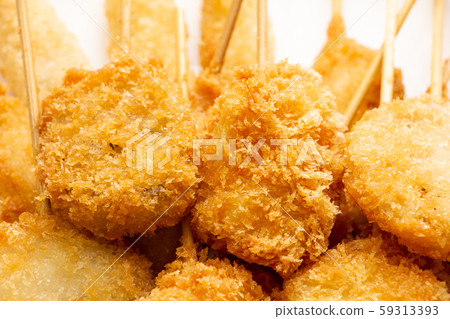 Assorted salmon cutlet (fried salmon). 59313393