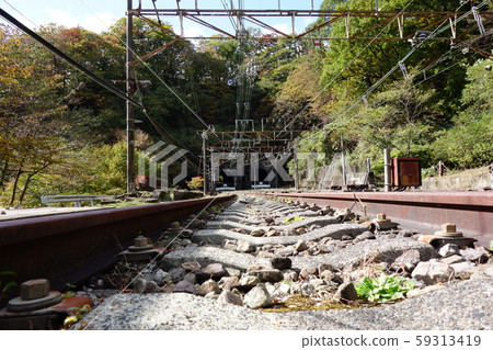 Autumn leaves of Kumanohira Station Autumn leaves of Kumanohira Station 59313419