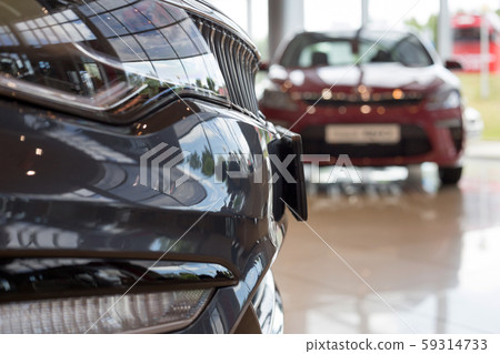 New cars at dealer showroom. Car auto dealership. New cars at dealer showroom. Car auto dealership. 59314733