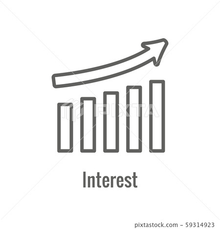 Investment or Banking Icon that shows increase in 59314923
