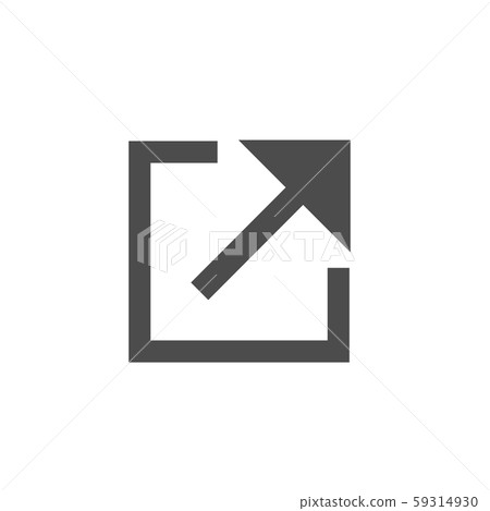 External link icon with arrow and line - box External link icon with arrow and line - box 59314930