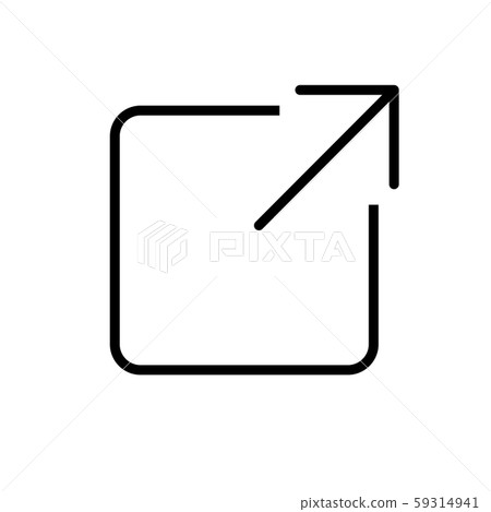 External link icon with thin line outlines 59314941