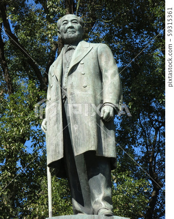 Eiichi Shibusawa statue in Tokiwabashi Park in Otemachi, Chiyoda-ku 59315361
