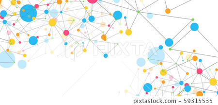 Line points connections geometric abstract background. 59315535