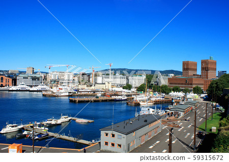 View on modern district Stranden, Aker Brygge View on modern district Stranden, Aker Brygge 59315672