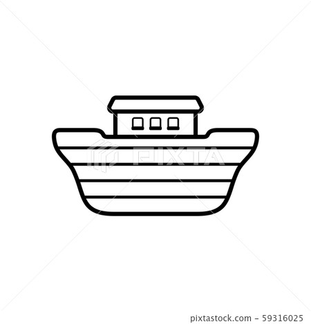 Logo of Noah's Ark. Ship to rescue animals and people from the Flood. Biblical illustration. Logo of Noah's Ark. Ship to rescue animals and people from the Flood. Biblical illustration. 59316025