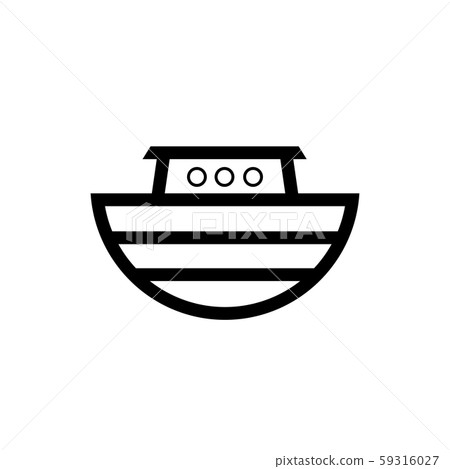 Logo of Noah's Ark. Ship to rescue animals and people from the Flood. Biblical illustration. Logo of Noah's Ark. Ship to rescue animals and people from the Flood. Biblical illustration. 59316027