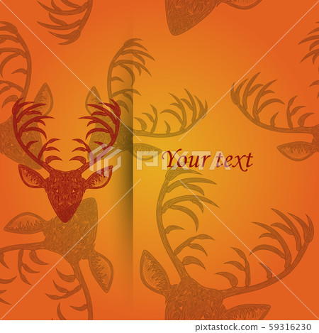 Deer heads pattern 59316230