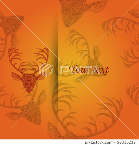 Deer heads pattern Deer heads pattern 59316232