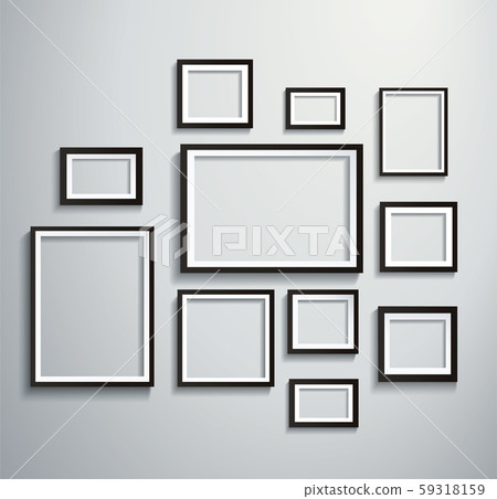 square isolated picture frame on wall vector illustration EPS10 square isolated picture frame on wall vector illustration EPS10 59318159