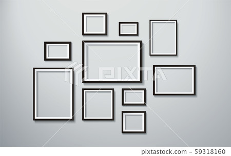 square isolated picture frame on wall vector illustration EPS10 square isolated picture frame on wall vector illustration EPS10 59318160