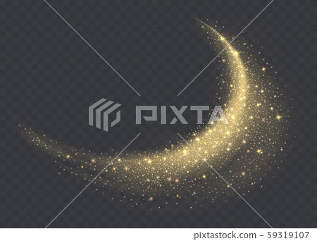 Golden dust cloud with sparkles isolated on transparent background. Stardust sparkling background. Golden dust cloud with sparkles isolated on transparent background. Stardust sparkling background. 59319107