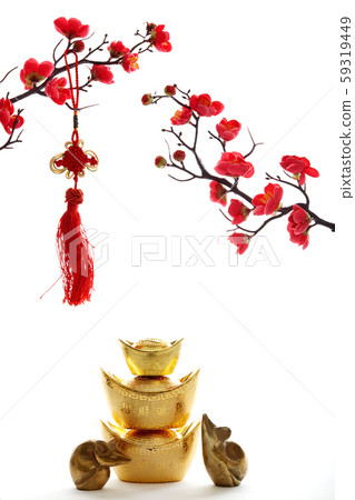 Chinese New Year decoration on white background 59319449