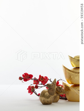 Chinese New Year decoration on white background Chinese New Year decoration on white background 59319458
