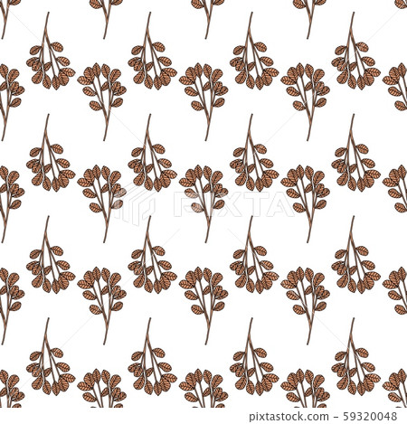 Hand drawn vintage leaves wallpaper. Geometric Hand drawn vintage leaves wallpaper. Geometric 59320048