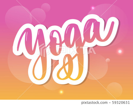 Yoga studio concept logo design. Elegant hand 59320631