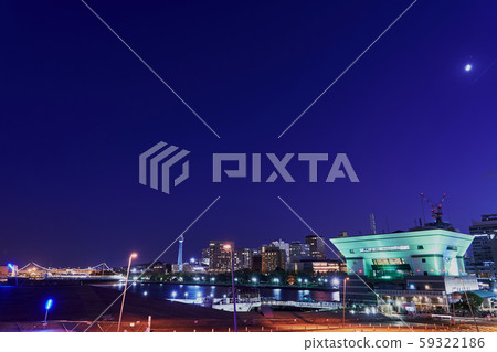 城市夜景橫濱港八橋山下公園 59322186