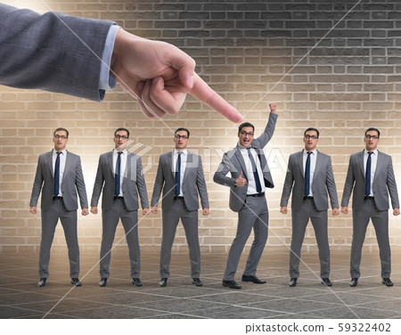 Recruitment and employment concept with selected employee 59322402