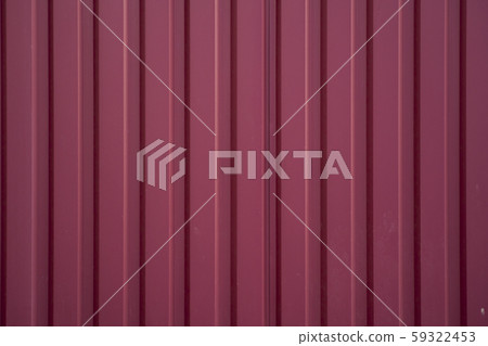 Red Corrugated metal sheet texture surface of the wall. Galvanize steel background. 59322453