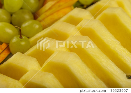 Very nice and artistically sliced fruits on a 59323907
