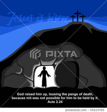 Easter illustration. Jesus Christ is risen. 59324765