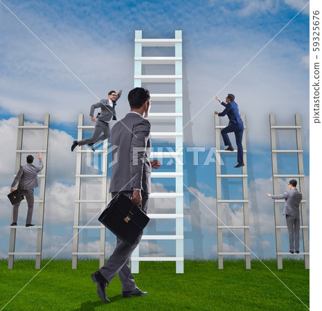 Career progression concept with various ladders Career progression concept with various ladders 59325676