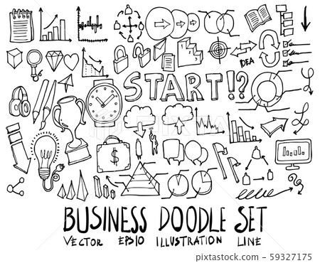 Set of Business illustration Hand drawn doodle Set of Business illustration Hand drawn doodle 59327175