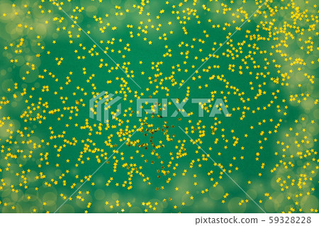 Green background with glitter gold stars Green background with glitter gold stars 59328228