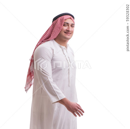 The arab businessman isolated on white background The arab businessman isolated on white background 59328302