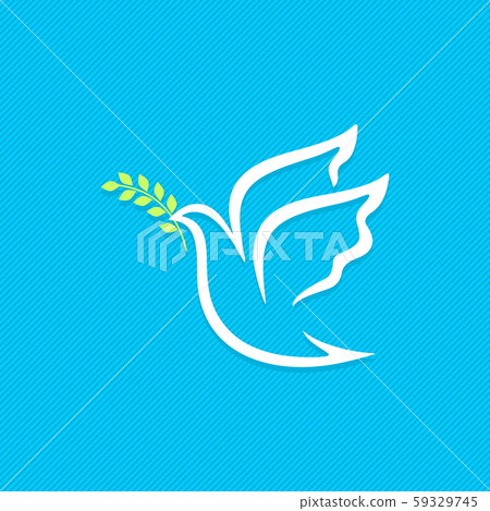 Dove, a symbol of peace and purity. The biblical symbol of the Holy Spirit. Dove, a symbol of peace and purity. The biblical symbol of the Holy Spirit. 59329745