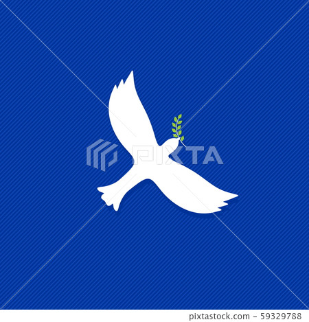 Dove, a symbol of peace and purity. The biblical symbol of the Holy Spirit. 59329788