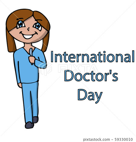 Poster To International Doctors Day With Female Stock Illustration 59330010 Pixta