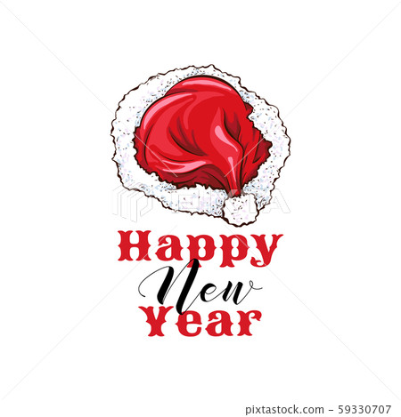 Merry Christmas vector greeting card template - Stock Illustration ...