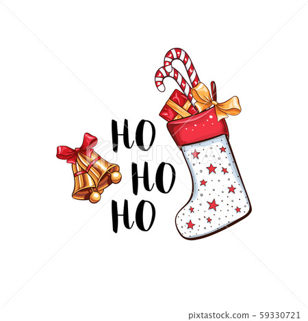 Merry Christmas vector greeting card template - Stock Illustration ...