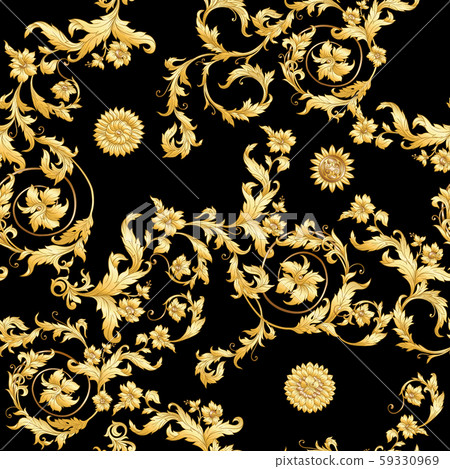 Seamless pattern in baroque, rococo, victorian,  59330969