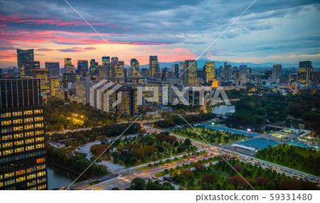 Tokyo cityscape in Japan overlooking Kasumigaseki's government district Tokyo cityscape in Japan overlooking Kasumigaseki's government district 59331480