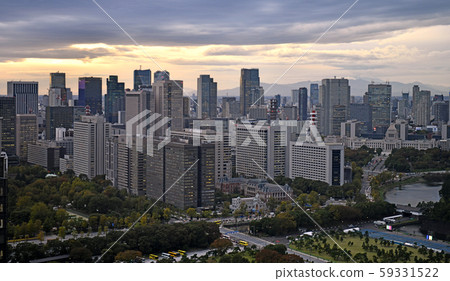 Tokyo cityscape in Japan overlooking Kasumigaseki's government district Tokyo cityscape in Japan overlooking Kasumigaseki's government district 59331522