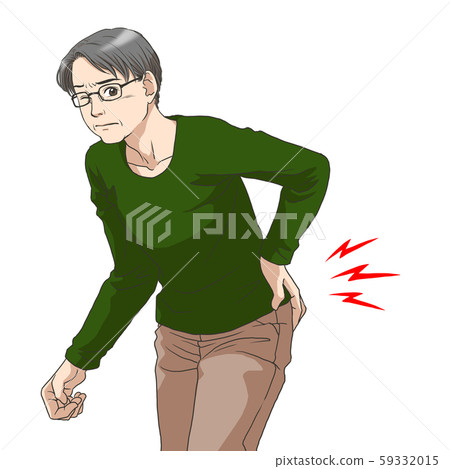 患有腰痛的老人 59332015