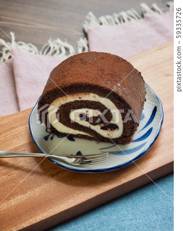 Homemade Cream Roll Cake 59335726